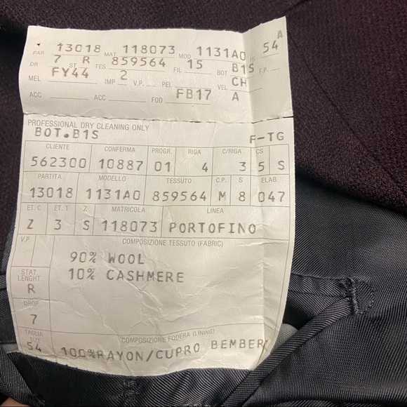 Ermenegildo Zegna wool cashmere maroon blazer Size 54 - Picture 3 of 9